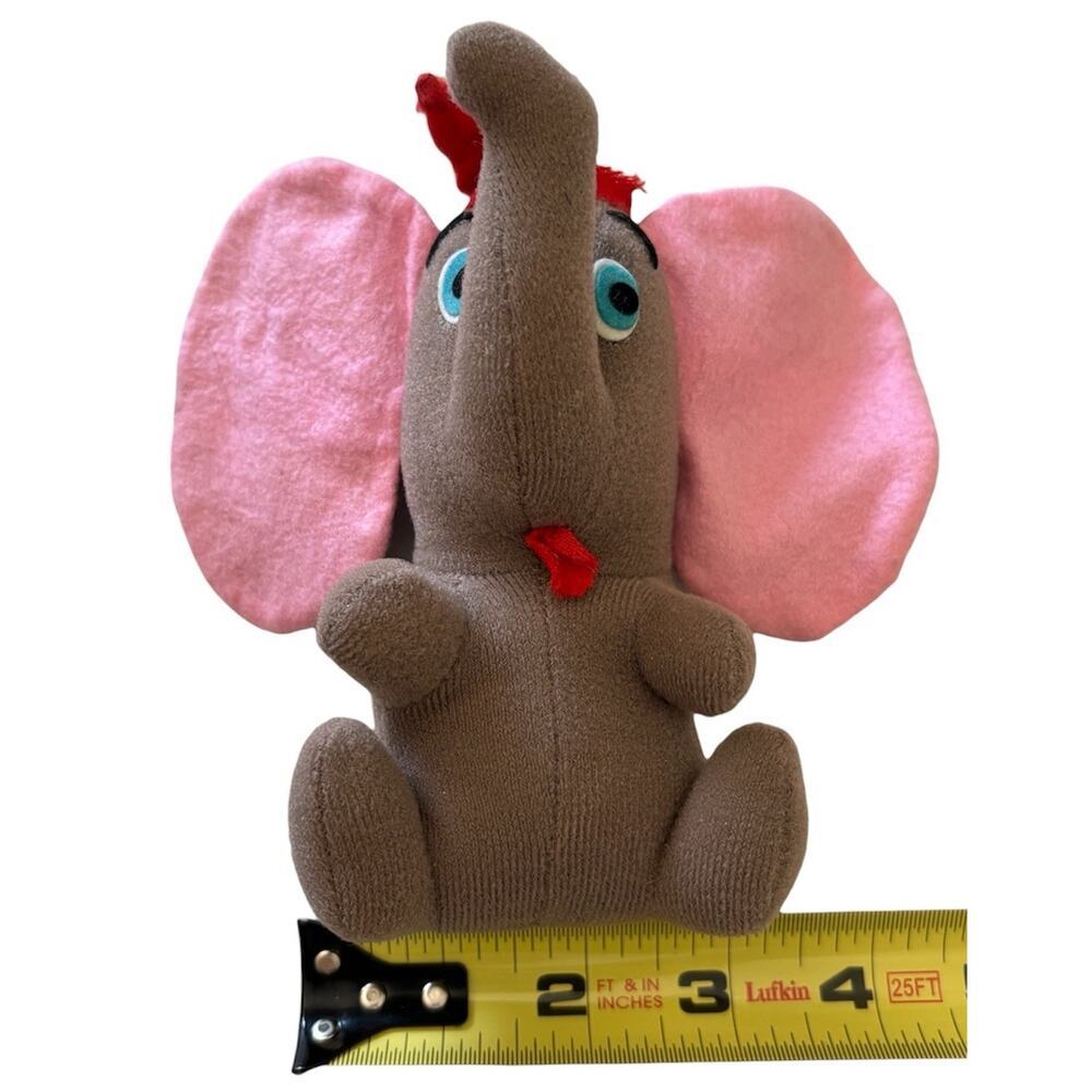 Walt Disney Productions Dumbo Plush Stuffed Animal Vintage Dumbo - Picture 9 of 10